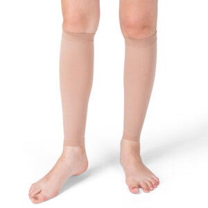 Women Calf Sleeve Compression Socks Beige