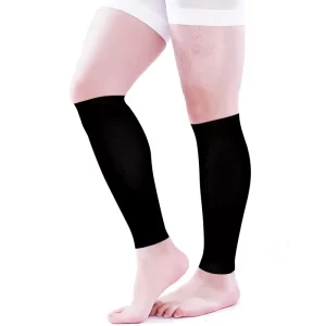 Men Calf Sleeve Compression Socks Black