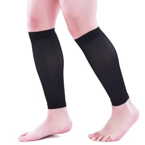 Men Calf Sleeve Compression Socks Black