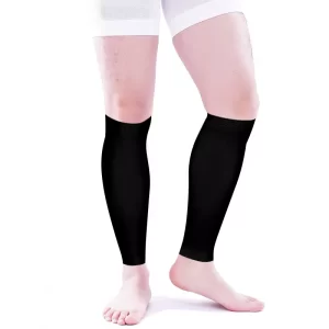 Men Calf Sleeve Compression Socks Black