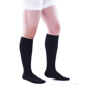 Men Knee High Closed Toe Compression Socks Black
