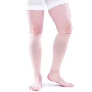 Men Calf Sleeve Compression Socks Beige