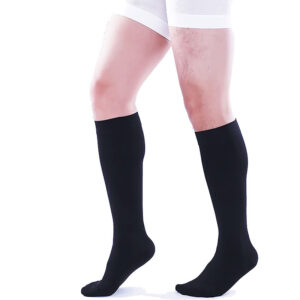 Men Knee High Closed Toe Compression Socks Black