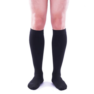 Men Knee High Closed Toe Compression Socks Black